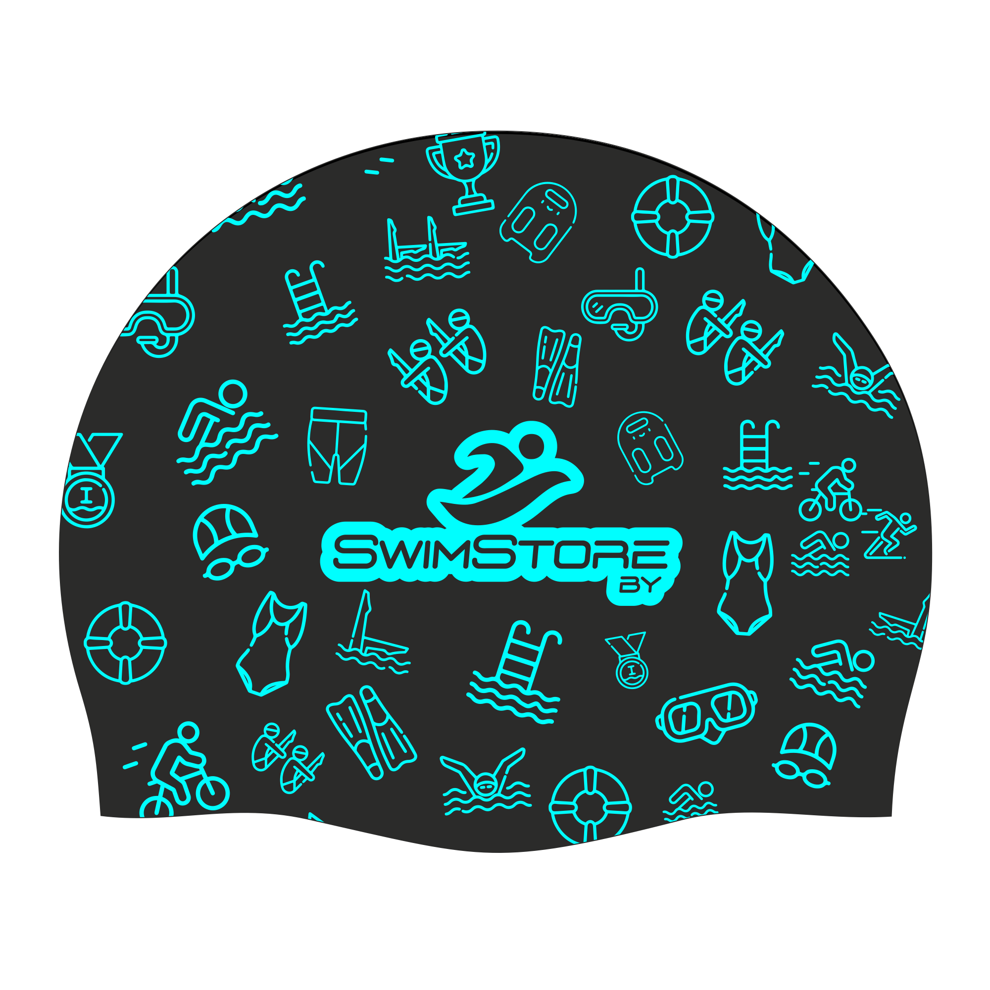 SwimStore Шапочка для плавания Aquatics black/mint