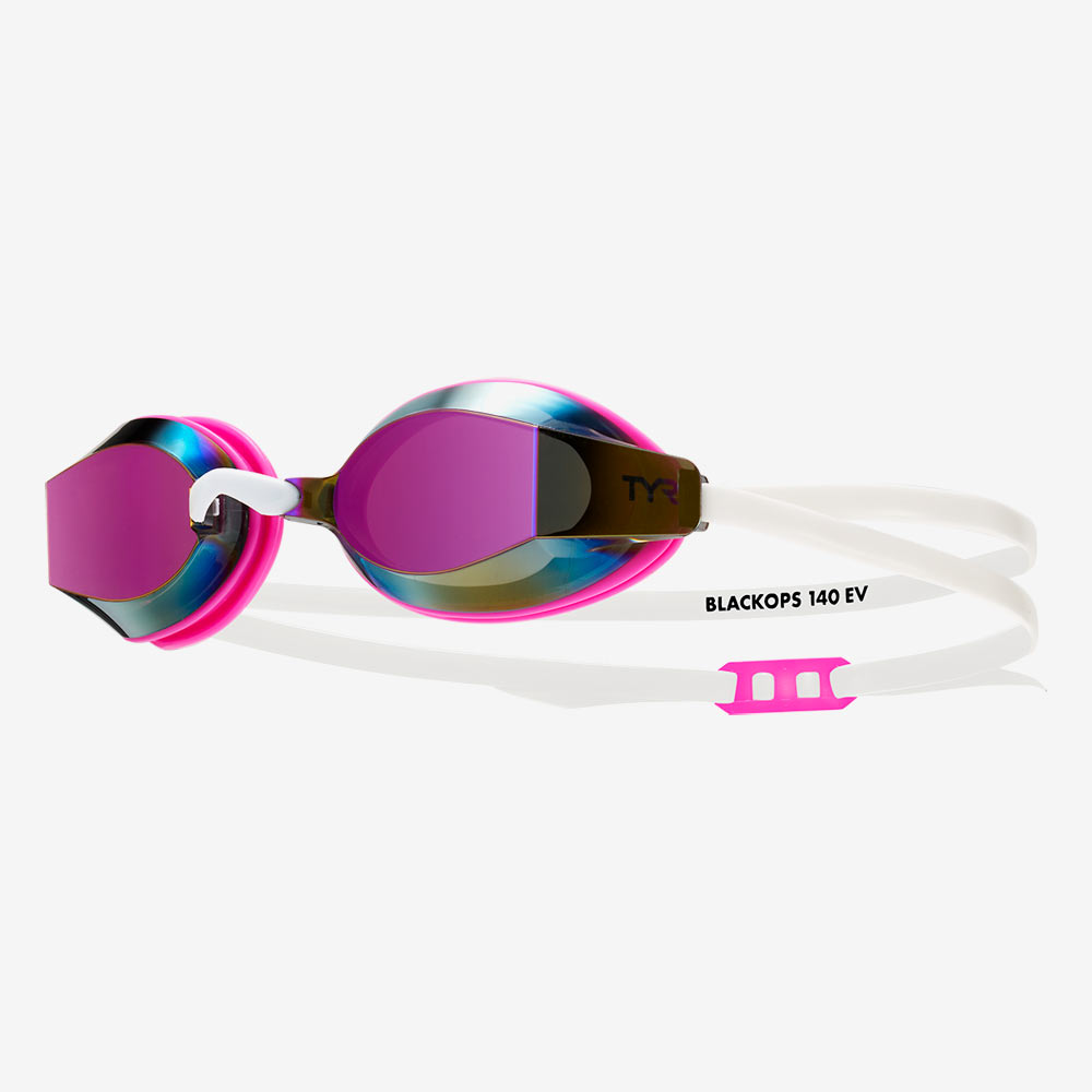 TYR Очки для плавания Women's Black Ops 140 EV Mirrored Racing White/Pink