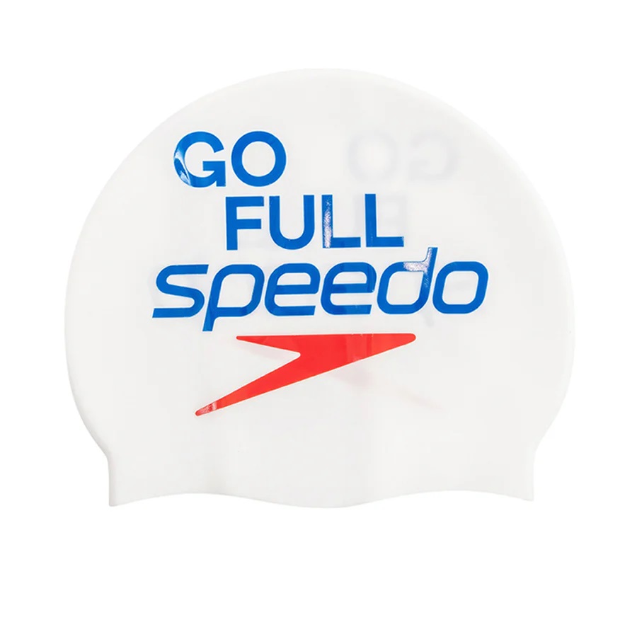 Speedo Шапочка для плавания Slogan Printed Cap White